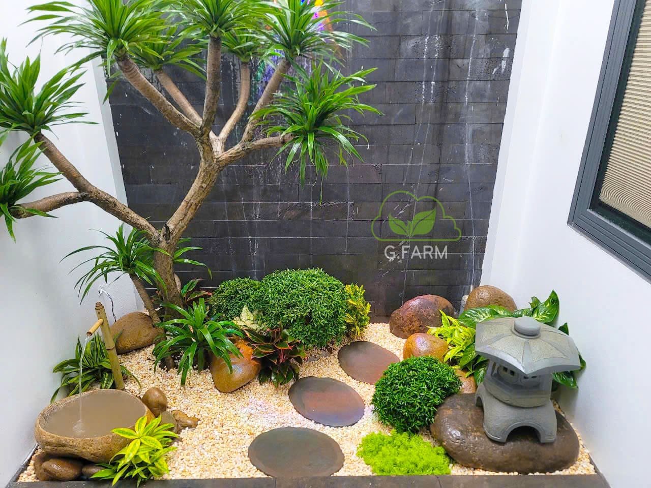 Tiểu cảnh giếng trời đẹp tại Hà Nội 